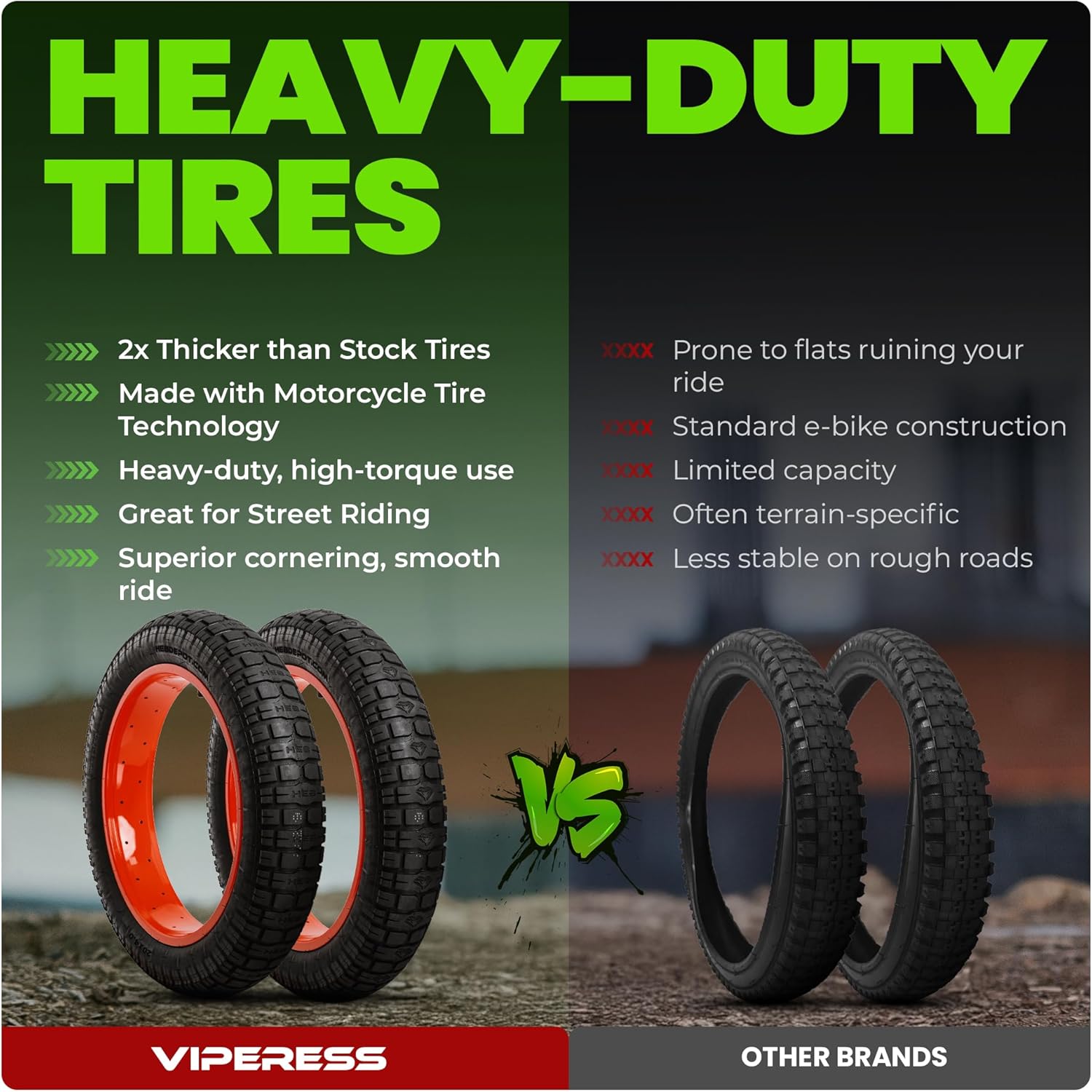 HEB VIPERESS Fat Tire 20x4 (Includes 1 Tire/ 1 Tube