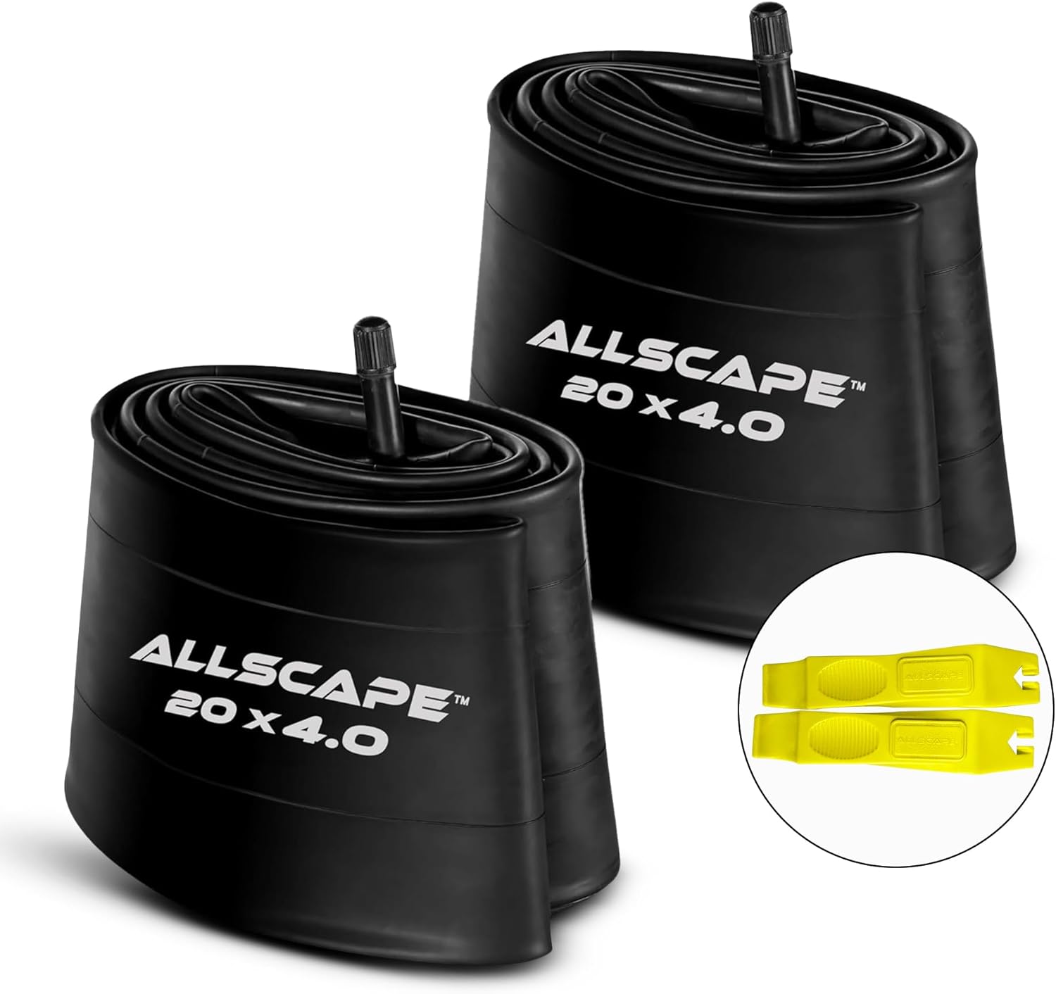 HEB Allscape 20x4' Tubes- Heavy Duty Bike Tube for Ebike Tires - Puncture Resistant Inner Tube for 20x4