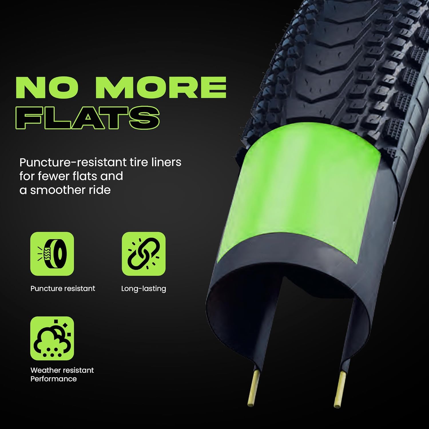 Happy E Bikes Allscape Bike Tire Liner (2 Pack) - Fits 20x4, 24x4, 26x4